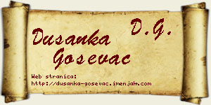 Dušanka Goševac vizit kartica